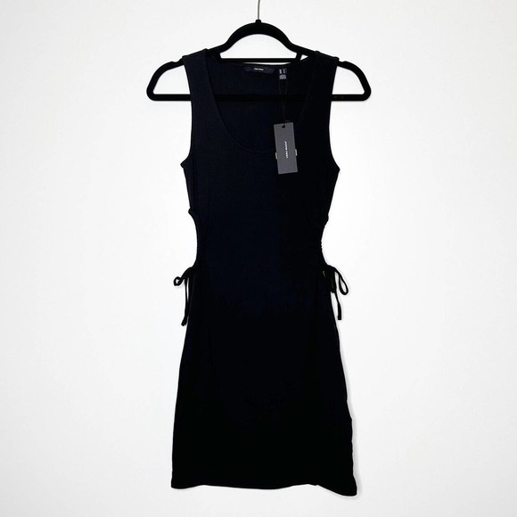 NWT Vero Moda Side Cut Out Mini Dress Sleeveless Womens Black Size Medium - Picture 3 of 8